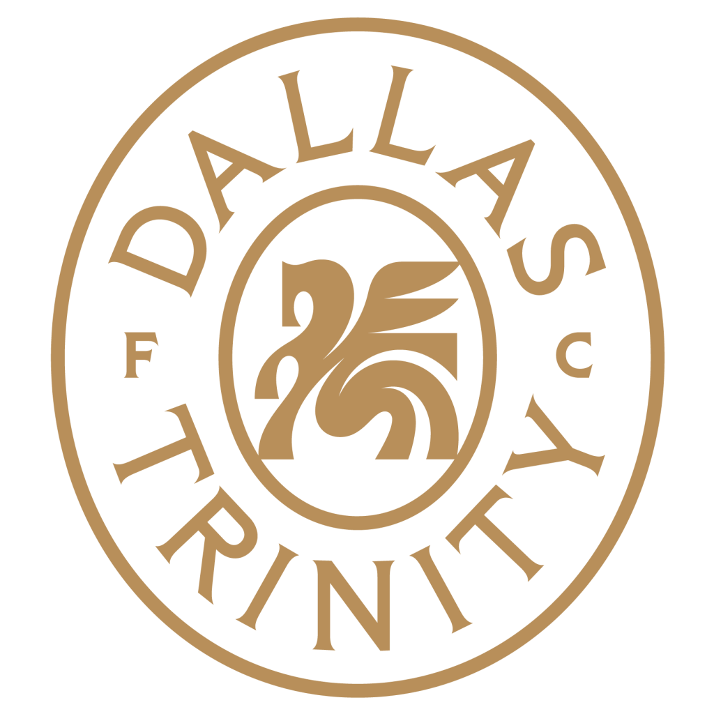 Dallas Trinity FC Logo in Dallas Trinity Gold