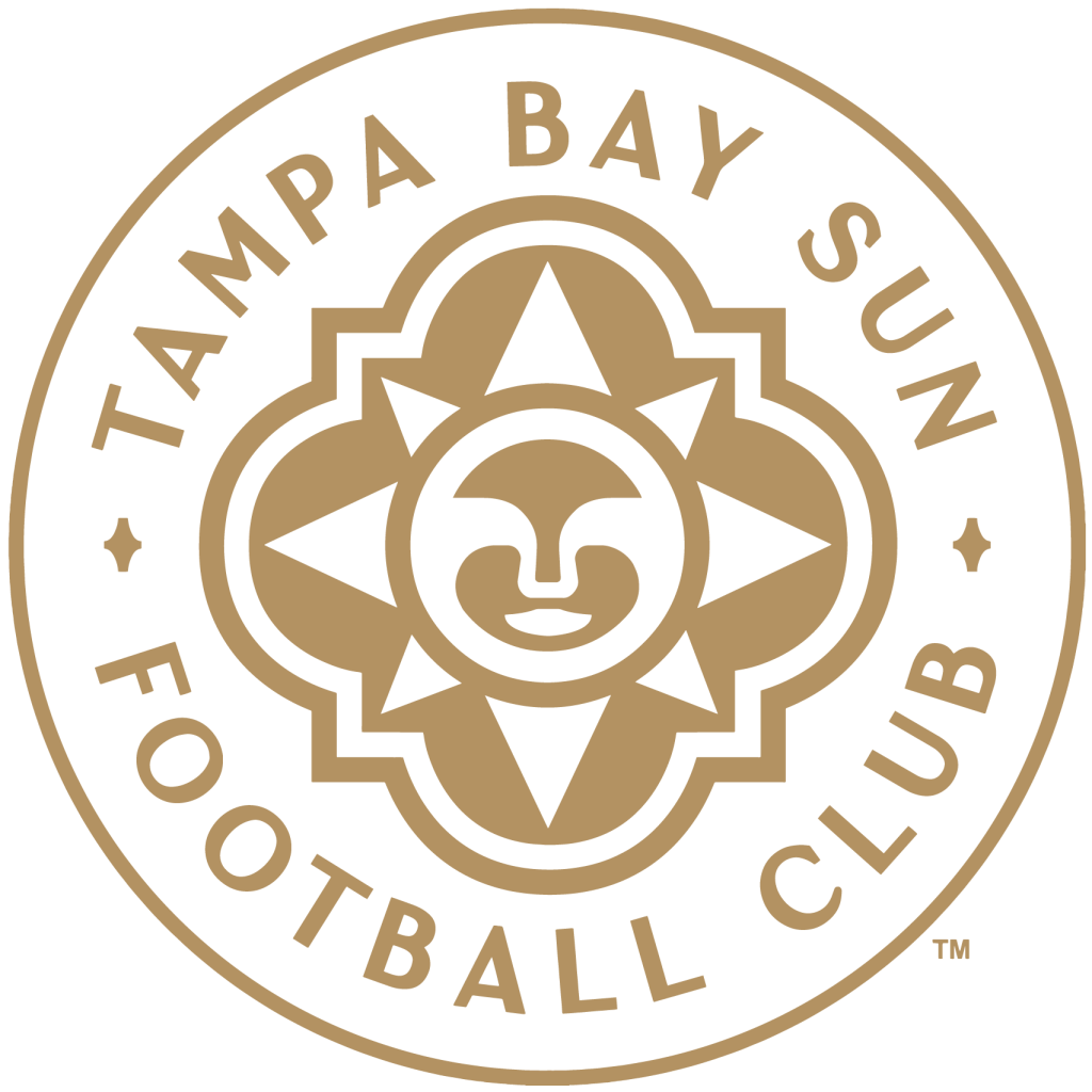 Tampa Bay Sun FC Logo in Dallas Trinity Gold